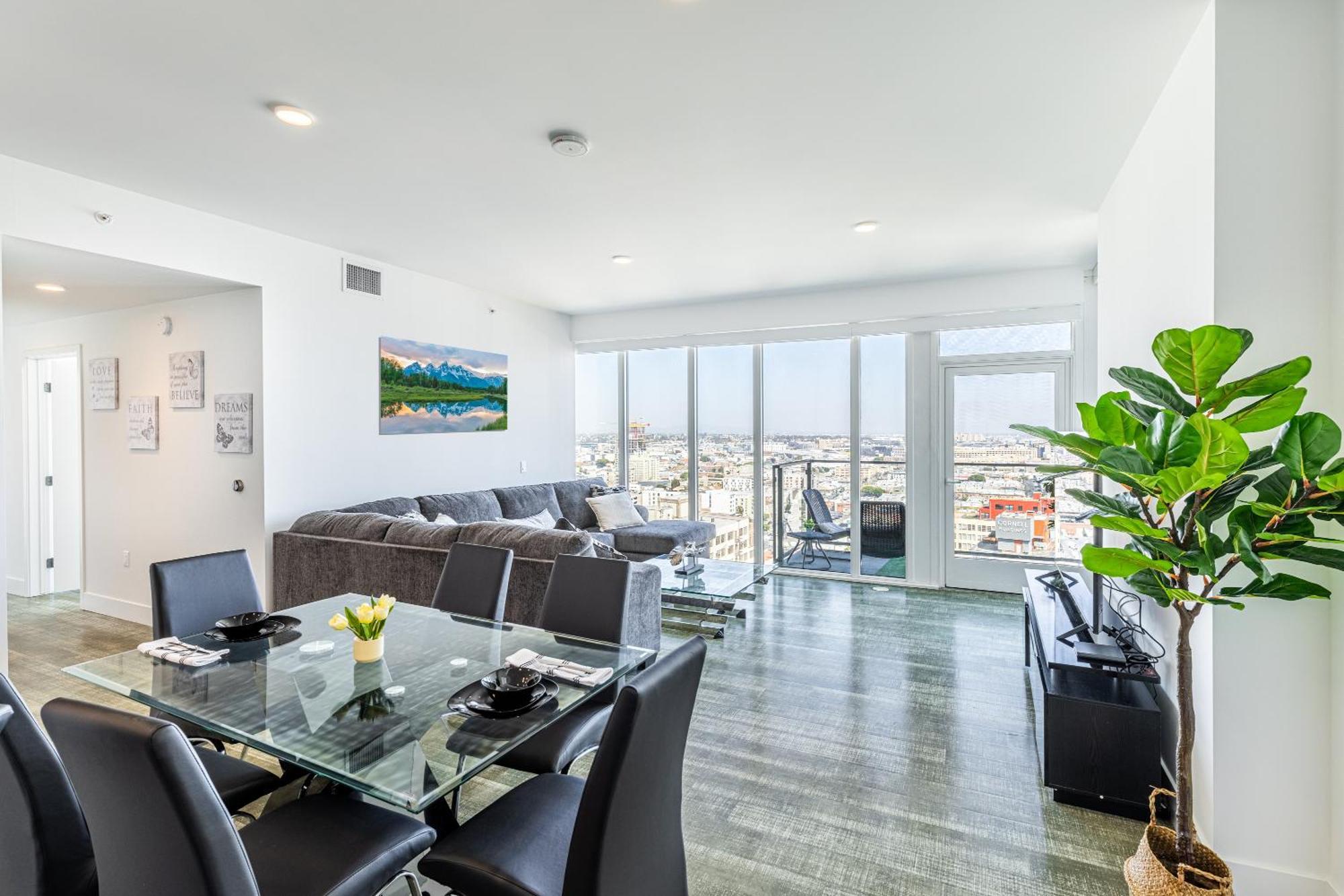 Top Floor High Rise 3 Bed Dtla Skyscraper Penthouse 로스앤젤레스 외부 사진
