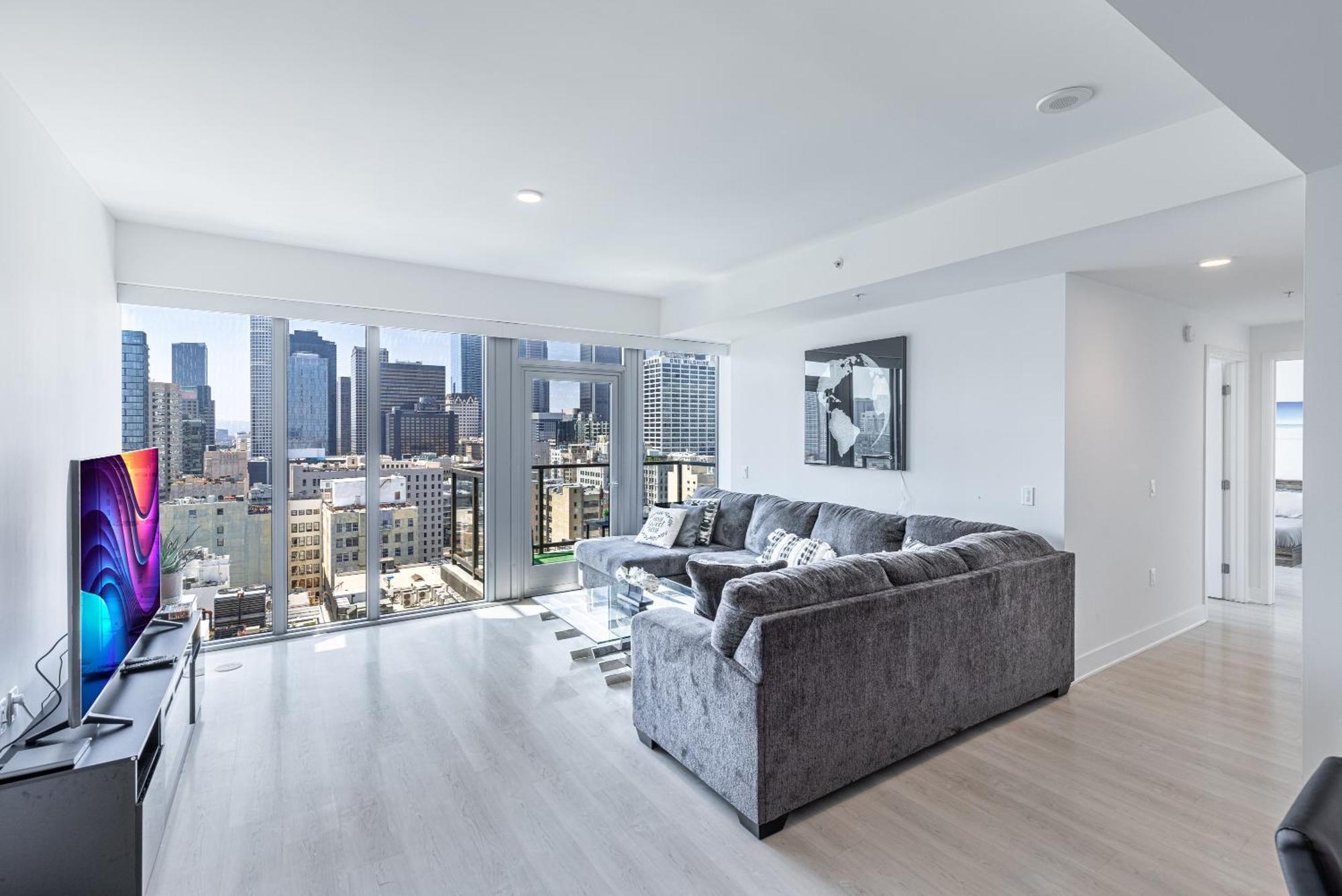 Top Floor High Rise 3 Bed Dtla Skyscraper Penthouse 로스앤젤레스 외부 사진